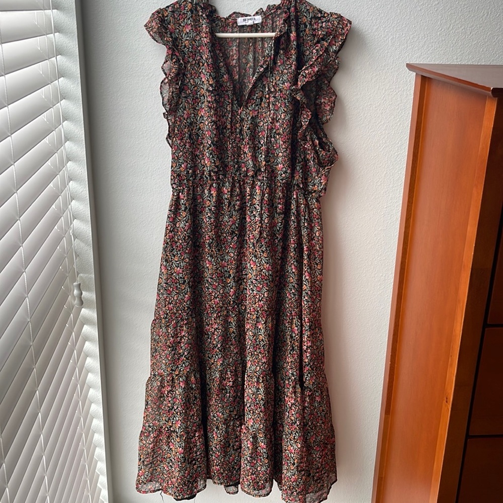 BB Dakota Steve Madden Floral maxi dress size large